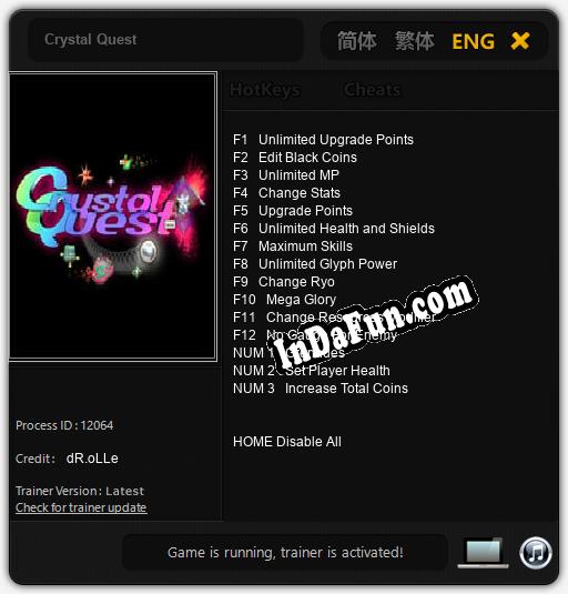 Crystal Quest: TRAINER AND CHEATS (V1.0.48)