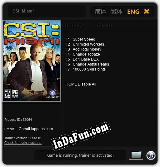 CSI: Miami: Cheats, Trainer +7 [CheatHappens.com]