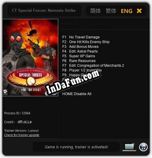 CT Special Forces: Nemesis Strike: Cheats, Trainer +10 [dR.oLLe]