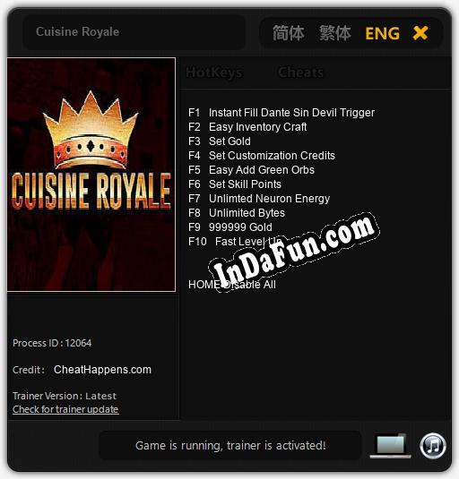 Cuisine Royale: TRAINER AND CHEATS (V1.0.74)
