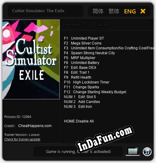 Cultist Simulator: The Exile: Trainer +15 [v1.3]