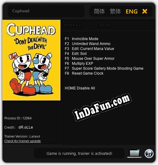 Trainer for Cuphead [v1.0.2]