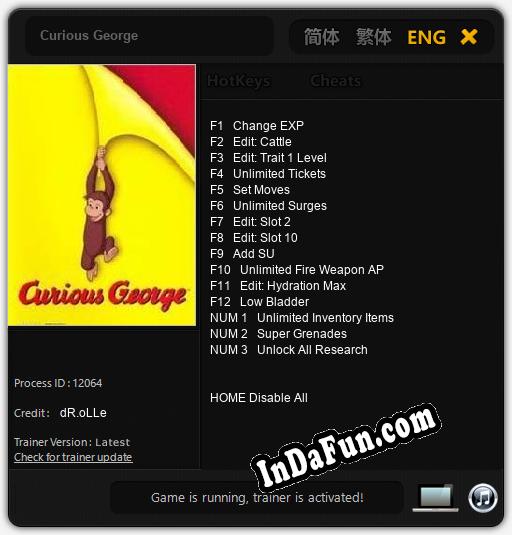 Curious George: TRAINER AND CHEATS (V1.0.20)