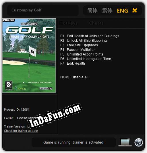 Trainer for Customplay Golf [v1.0.9]