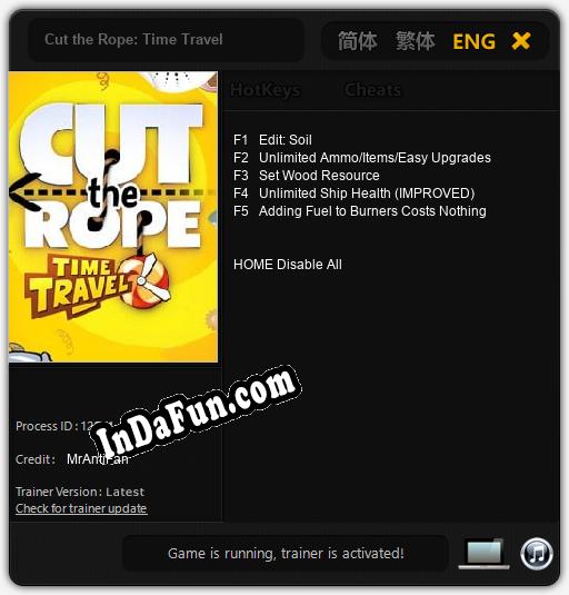 Cut the Rope: Time Travel: TRAINER AND CHEATS (V1.0.4)