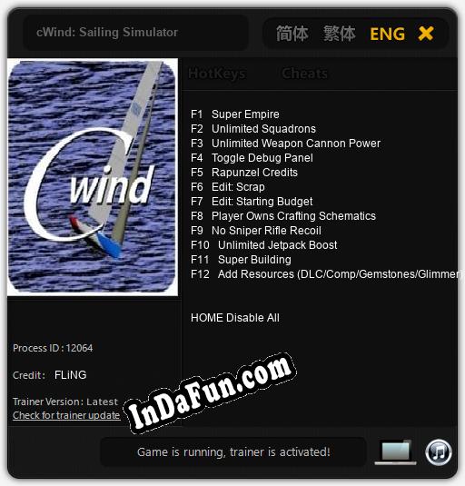 cWind: Sailing Simulator: Cheats, Trainer +12 [FLiNG]