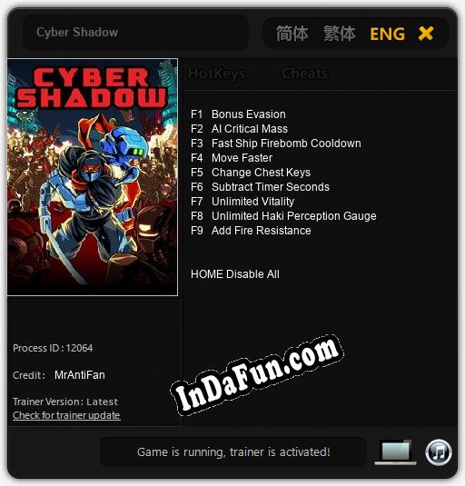 Cyber Shadow: Cheats, Trainer +9 [MrAntiFan]