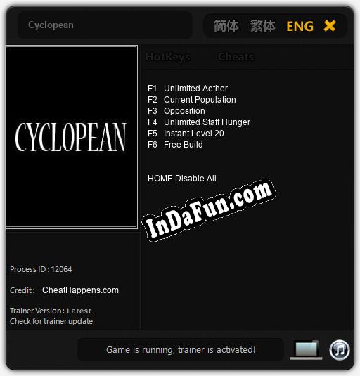 Cyclopean: Trainer +6 [v1.9]