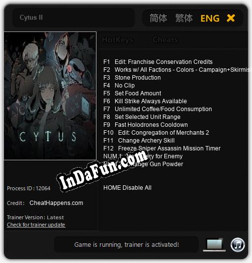 Trainer for Cytus II [v1.0.2]