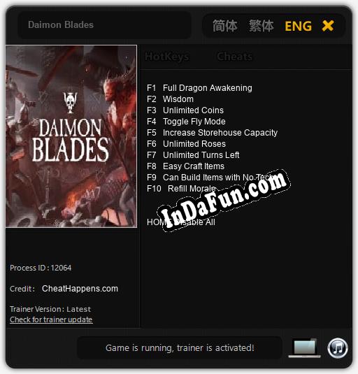 Daimon Blades: TRAINER AND CHEATS (V1.0.12)