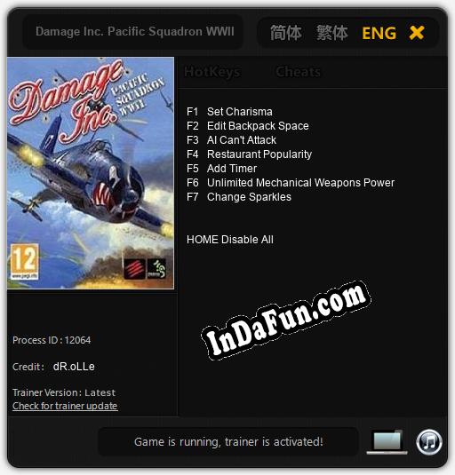 Damage Inc. Pacific Squadron WWII: Trainer +7 [v1.3]