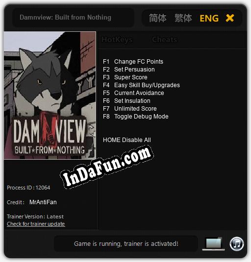 Damnview: Built from Nothing: Cheats, Trainer +8 [MrAntiFan]