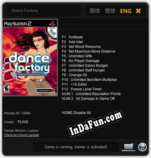 Dance Factory: Cheats, Trainer +14 [FLiNG]