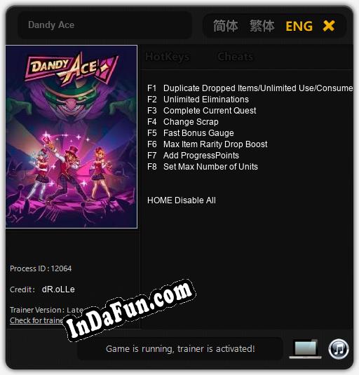 Trainer for Dandy Ace [v1.0.4]