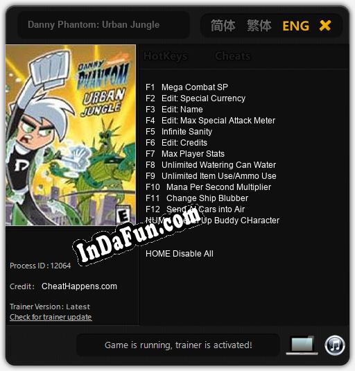 Danny Phantom: Urban Jungle: TRAINER AND CHEATS (V1.0.74)