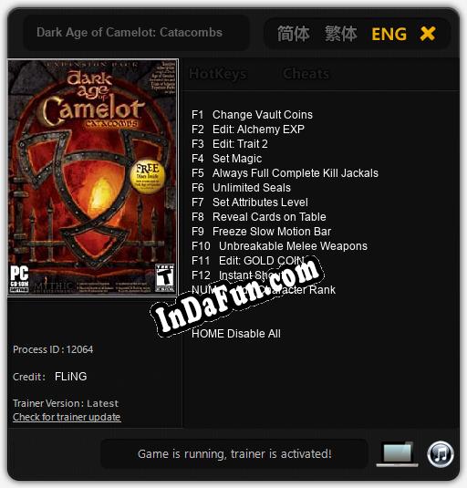 Dark Age of Camelot: Catacombs: Trainer +13 [v1.8]