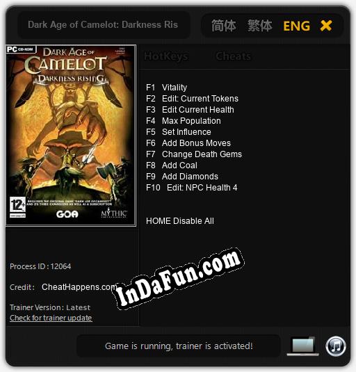 Dark Age of Camelot: Darkness Rising: Cheats, Trainer +10 [CheatHappens.com]