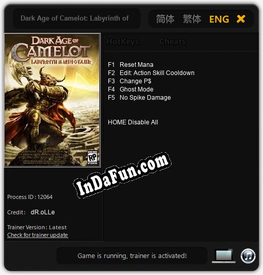 Dark Age of Camelot: Labyrinth of the Minotaur: Cheats, Trainer +5 [dR.oLLe]