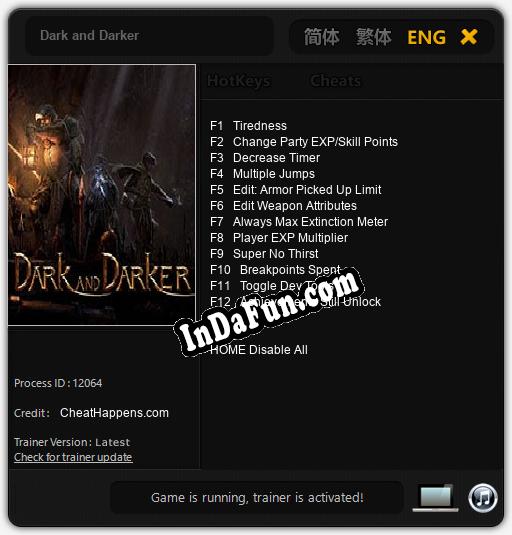 Dark and Darker: Trainer +12 [v1.8]