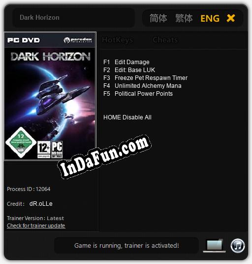 Dark Horizon: Trainer +5 [v1.5]