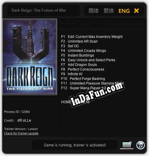 Dark Reign: The Future of War: Trainer +12 [v1.4]