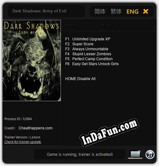 Dark Shadows: Army of Evil: Cheats, Trainer +6 [CheatHappens.com]