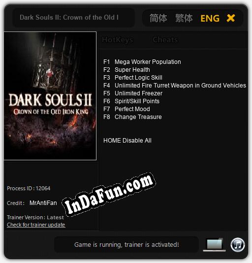 Dark Souls II: Crown of the Old Iron King: TRAINER AND CHEATS (V1.0.42)