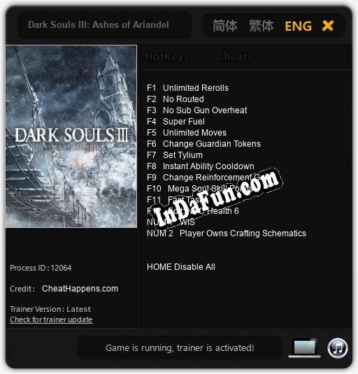 Dark Souls III: Ashes of Ariandel: Cheats, Trainer +14 [CheatHappens.com]