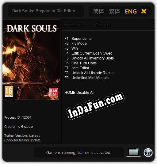 Dark Souls: Prepare to Die Edition: Cheats, Trainer +9 [dR.oLLe]