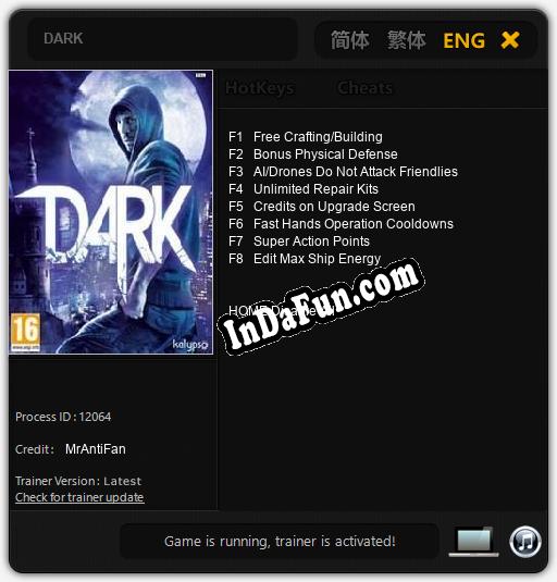 DARK: Trainer +8 [v1.4]