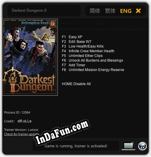 Darkest Dungeon II: Cheats, Trainer +8 [dR.oLLe]