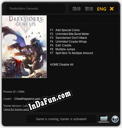 Darksiders Genesis: TRAINER AND CHEATS (V1.0.15)