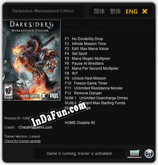 Darksiders Warmastered Edition: Trainer +15 [v1.2]