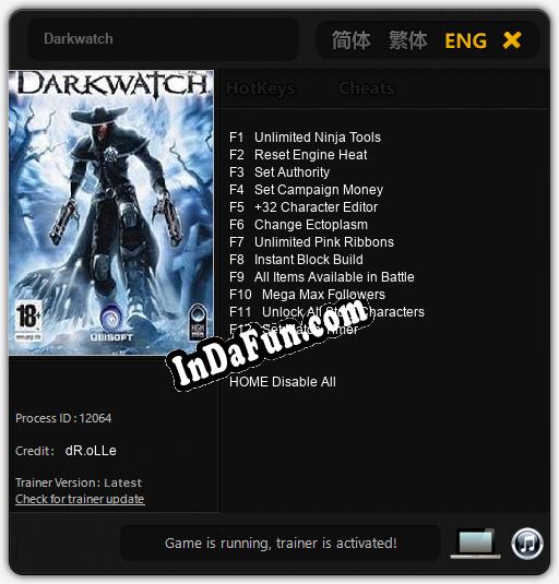 Darkwatch: Cheats, Trainer +12 [dR.oLLe]