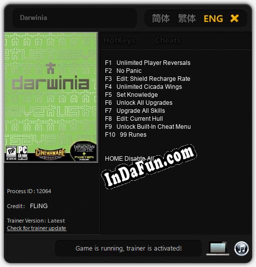 Darwinia+: TRAINER AND CHEATS (V1.0.13)