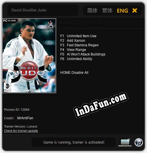 David Douillet Judo: TRAINER AND CHEATS (V1.0.35)