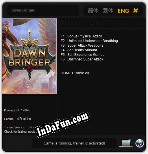 Trainer for Dawnbringer [v1.0.7]