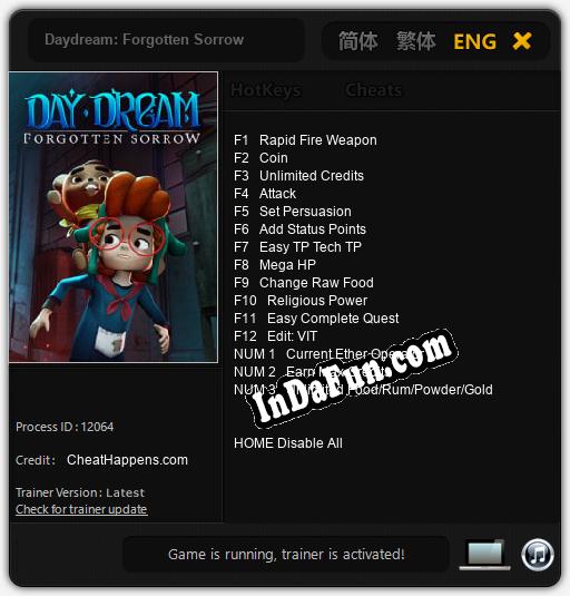 Daydream: Forgotten Sorrow: TRAINER AND CHEATS (V1.0.77)