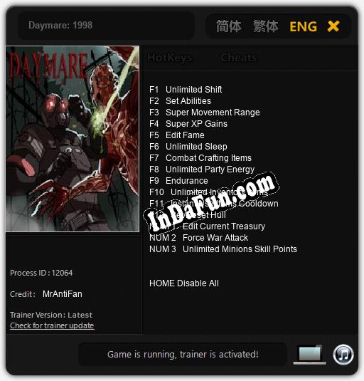 Daymare: 1998: TRAINER AND CHEATS (V1.0.11)