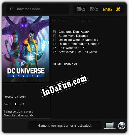 DC Universe Online: TRAINER AND CHEATS (V1.0.53)