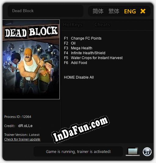 Trainer for Dead Block [v1.0.4]