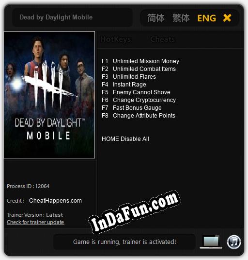 Dead by Daylight Mobile: Trainer +8 [v1.6]