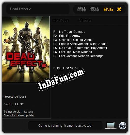 Dead Effect 2: TRAINER AND CHEATS (V1.0.74)