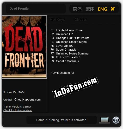 Dead Frontier: Trainer +9 [v1.9]