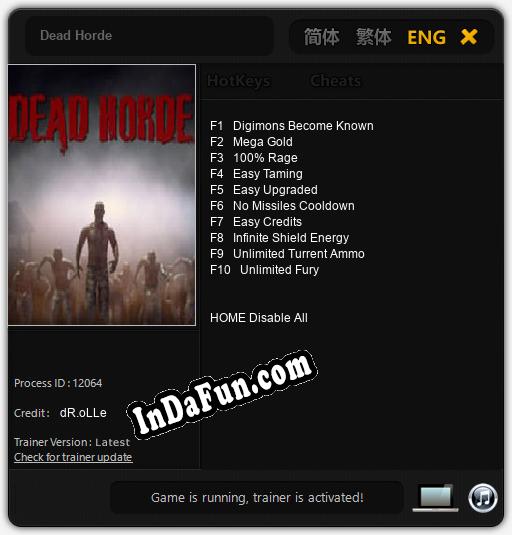 Dead Horde: TRAINER AND CHEATS (V1.0.26)