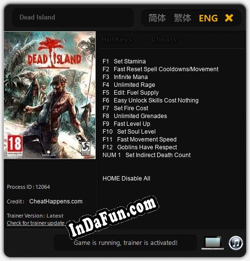 Dead Island: TRAINER AND CHEATS (V1.0.9)