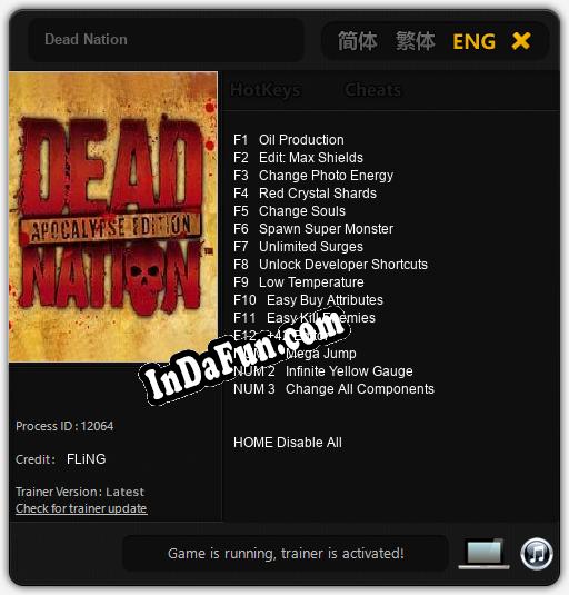 Trainer for Dead Nation [v1.0.5]