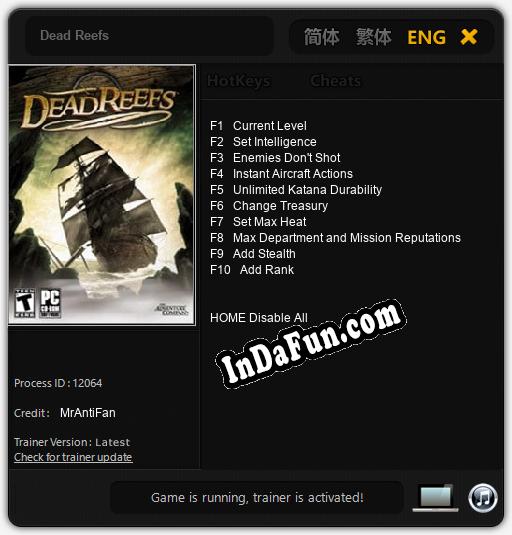 Dead Reefs: Trainer +10 [v1.5]