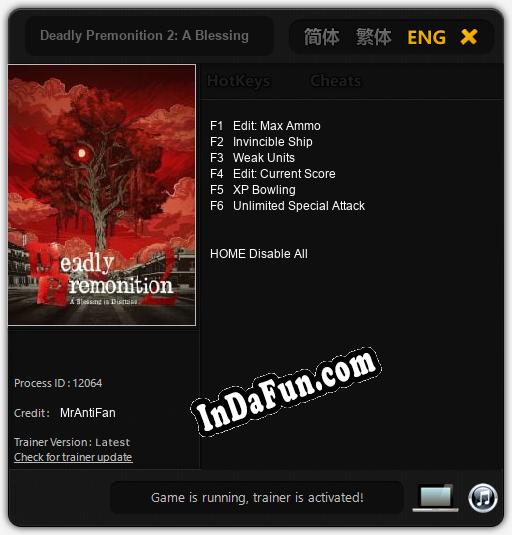 Deadly Premonition 2: A Blessing in Disguise: TRAINER AND CHEATS (V1.0.20)
