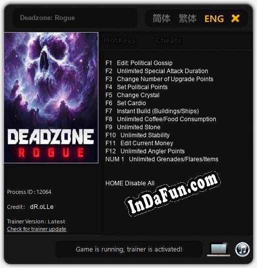 Deadzone: Rogue: TRAINER AND CHEATS (V1.0.75)